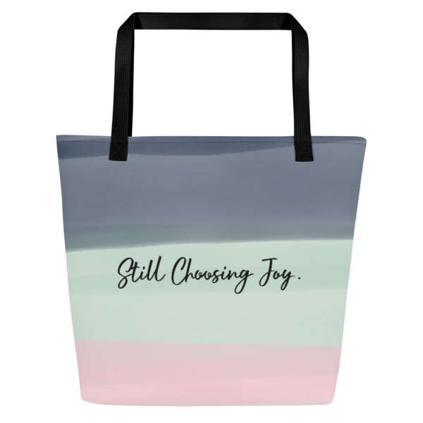 All-Over Print Large Tote Bag Choose Joy Large - Image 2