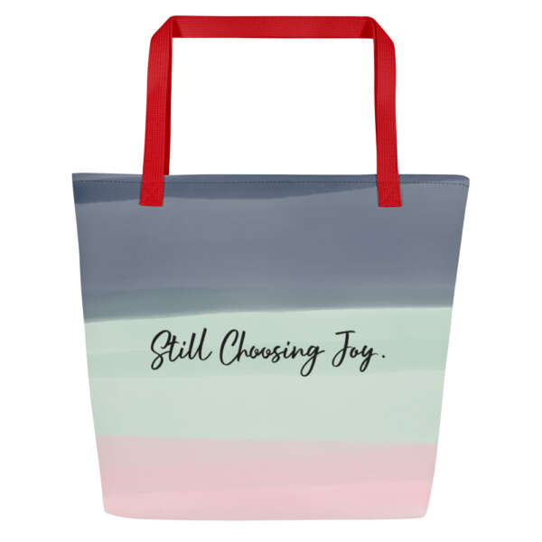 All-Over Print Large Tote Bag Choose Joy Large - Image 5