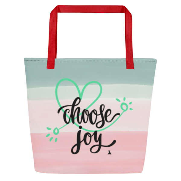 All-Over Print Large Tote Bag Choose Joy Large - Image 4