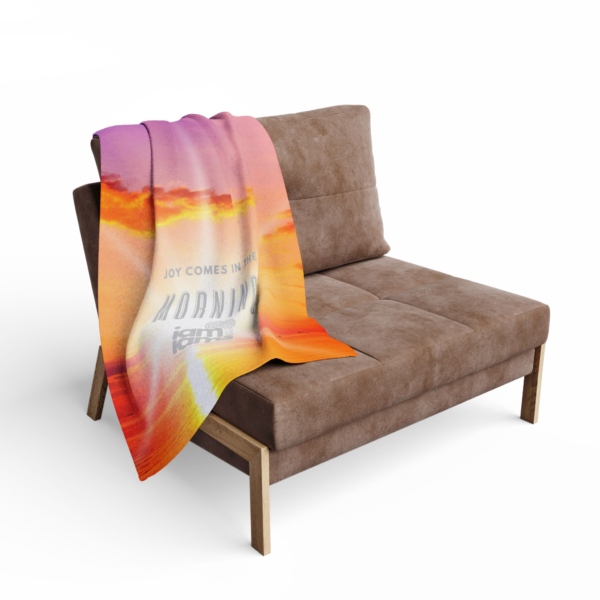 Arctic Fleece Blanket Joy Comes in the Morning - Image 4
