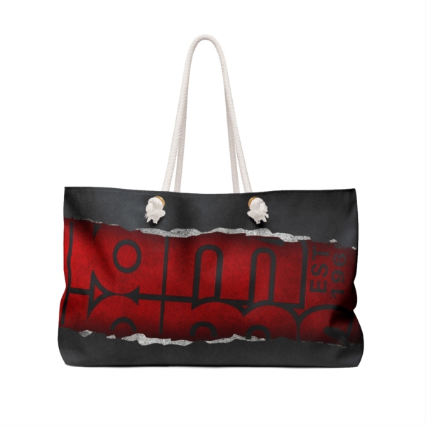 Weekender Bag Large Hidden Logo Red & Black - Image 2