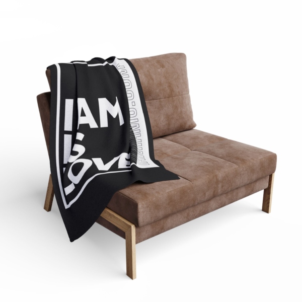 Arctic Fleece Blanket I Am is Love - Image 4